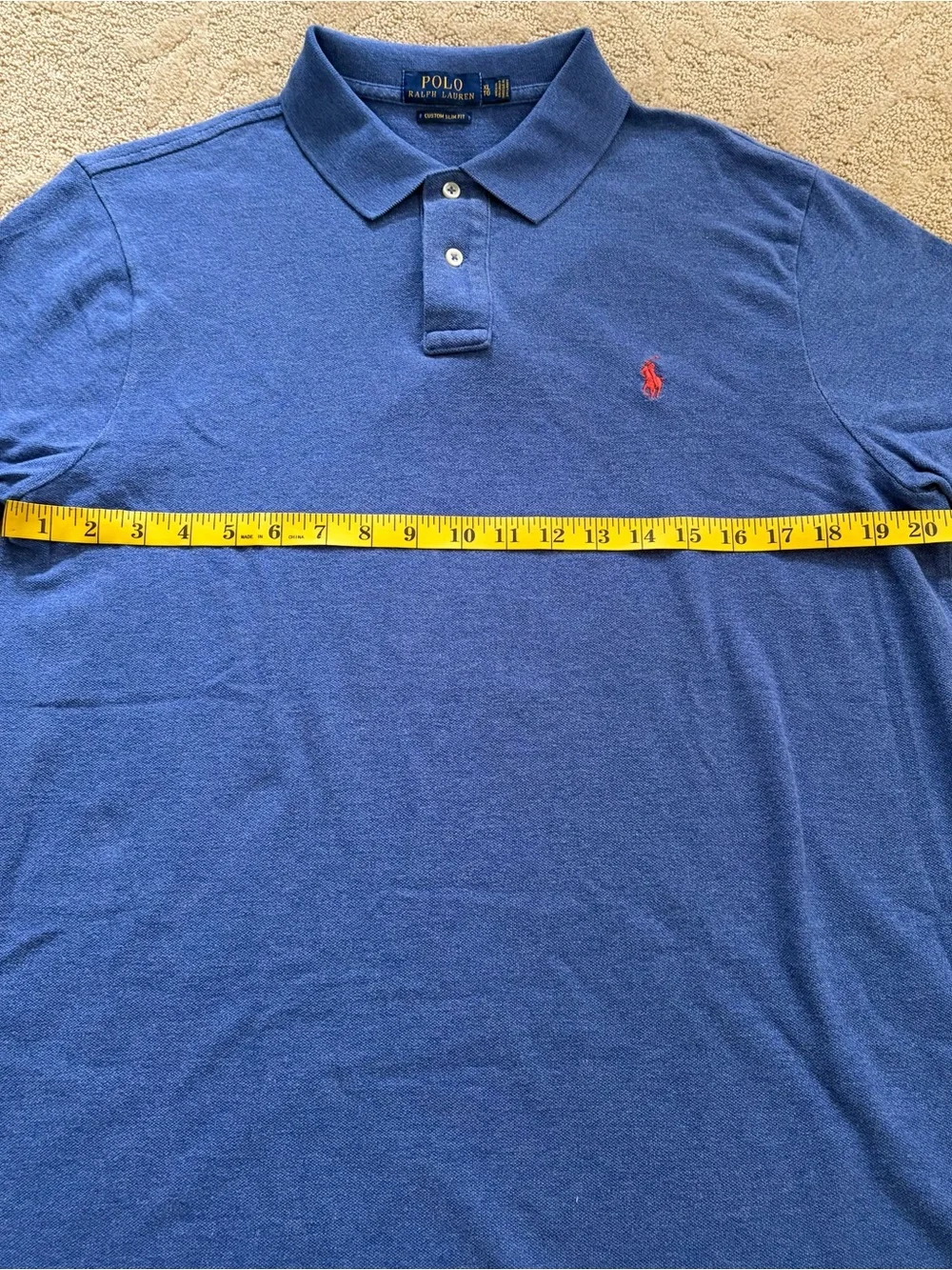 Ralph Lauren Men’s Blue Polo with Red Pony